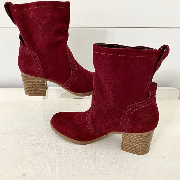 White Mountain Bahari Suede Leather Pull On Slouchy Ankle Boots Booties Size 6.5 - Picture 5 of 11